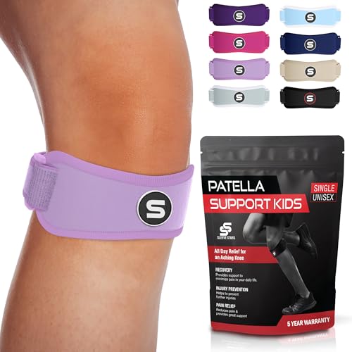 Sleeve Stars Swedish Brand Patellar Tendon Support Strap for Women & Men Effective Osgood Schlatter Knee Brace Youth & Kids Knee Brace with 3 Adjustable Length fits 7"