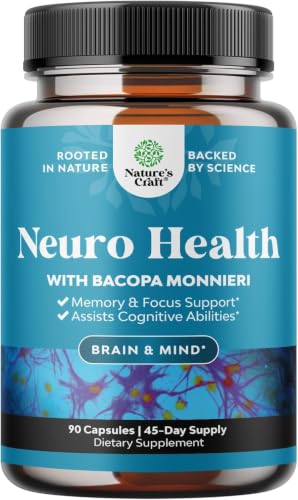 Neuro Health Brain Supplements for Memory and Focus (90 Count)