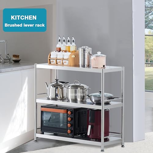 Stainless Shelving with Guardrails