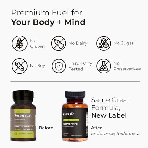 ENDUR Resveratrol 100mg with resVida™ Trans (150 Count)