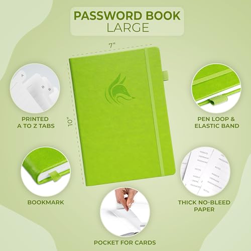 Password Book with Alphabetical Tabs