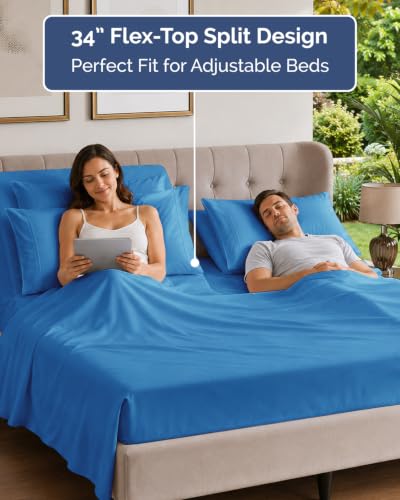 Flex Top Split Head King 6 Piece Sheet Set