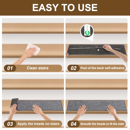 Linen Stair Treads for Wooden Steps Indoor