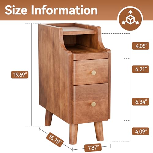 Nightstand with Drawers Set 2