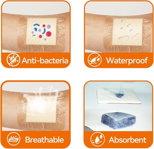 Upgraded Silicone Super Absorbent Dressing (10 Count)