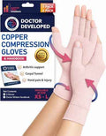 Copper Arthritis Compression Gloves for Women and Men (2 Count)