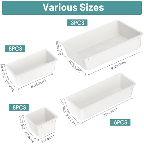 25 PCS Plastic Drawer Organizer Set (25 Count)