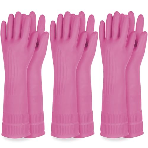 Mamison Rubber Dishwashing Gloves (3 Count)