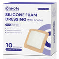Silicone Foam Dressings with Border High Absorbency 4"x4" (10 Count)