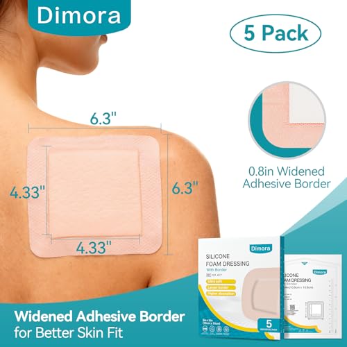 Utra Soft Silicone Foam Dressing 6x6 Hidradenitis Suppurativa Pads (5 Count)