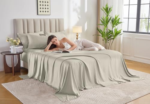 King Sheets Genuine 100% Organic Viscose Derived from Bamboo Bed Sheet Set (4 Piece Set) - Bel Marant