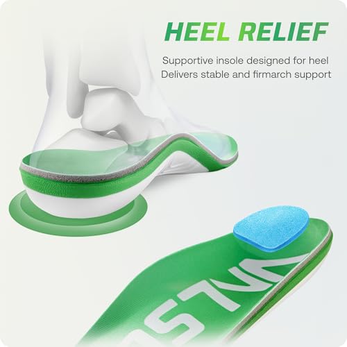 250+ lbs Plantar Fasciitis High Arch Support Insole for Men Women