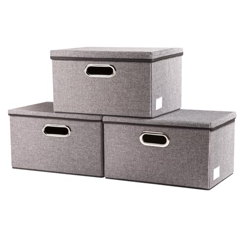 Storage Bins with Lids [3 (3 Count)