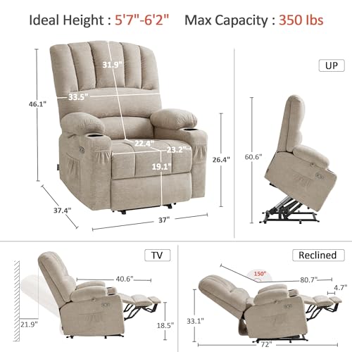 Large Power Lift Recliner Chair for Tall Elderly