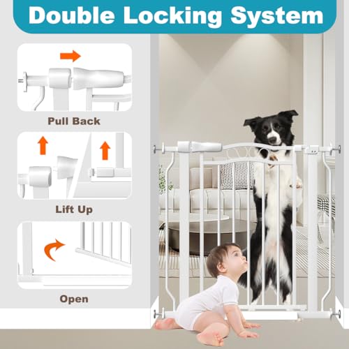29.9 43.7 in Wide Baby Gate for Stairs Doorways
