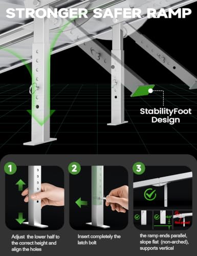 8FT Wheelchair Ramp with Support Legs