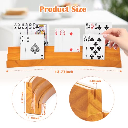Playing Card Holders for Kids Adults Seniors (4 Count)