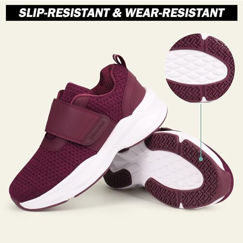 Ortho + Rest Women Diabetic Shoes with Adjustable Closure Orthopedic Walking Shoes for Edema Plantar Fasciitis Bunions Arthritis Swollen Feet