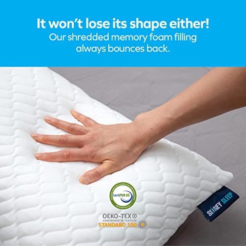 Adjustable Curved Pillows for Neck and Shoulder Support with Extra Shredded Fill