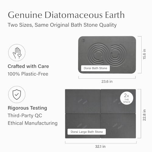Home Stone Bath Mat for Bathroom
