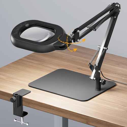 Square Magnifying Desk Lamp