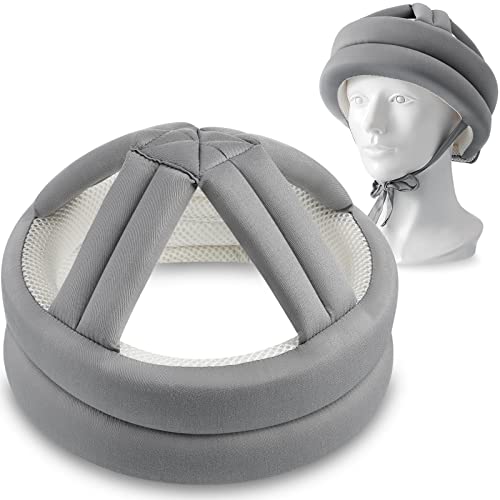 1 Pcs Anti Fall Elder Head Safety Helmet for Adults Special Needs Thick Soft Protective Hat Adjustable Seniors Fall Prevention Head Protection Cap Elderly Helmet for Injury Protection