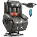 Dual Motor Infinite Position Lay Flat Power Lift Recliner Chair for Elderly
