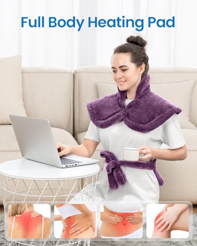 Electric Heating Pad for Back with 6 Heat Levels