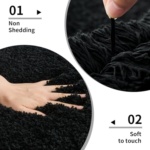 Toilet Mat 22x24 Black (4.93 Sq Ft)