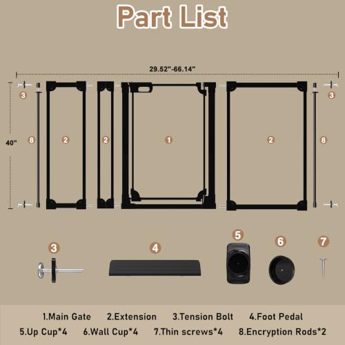 40" Extra Tall Clear Acrylic Dog Gate 57.87