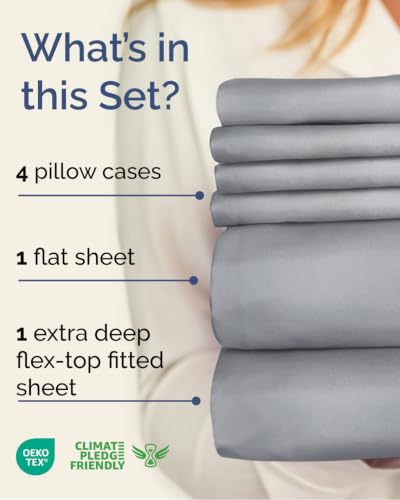 Extra Deep Flex Top Split Head King Sheet Set