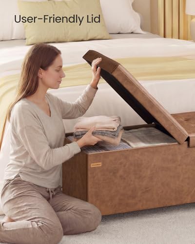 Storage Ottoman Bench with Legs