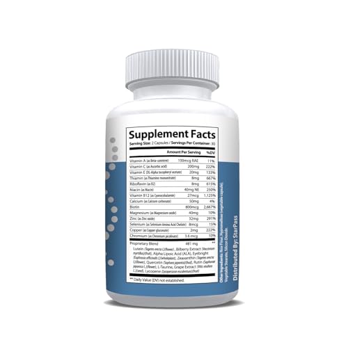 1 Complete Research Vision Formula Advanced Eye Health Vitamin & Mineral Supplement Support w (180 Count)