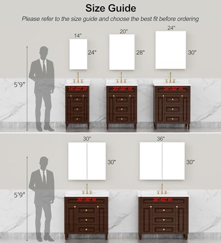 30 x 30 Inch Framed Medicine Cabinet Mirror