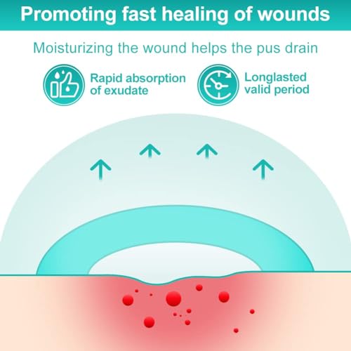 Hydrocolloid Dressing 4" x 4" for Wound Care (10 Count)