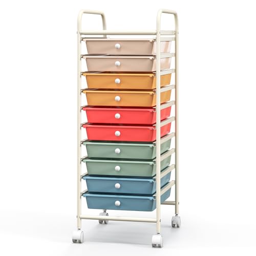10 Drawer Rolling Storage Cart w