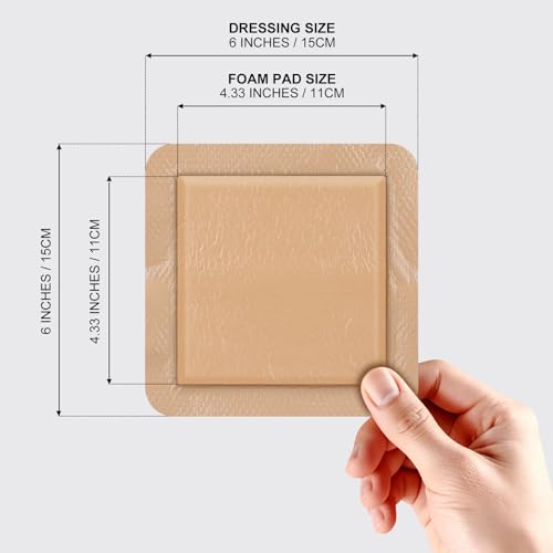 Silicone Foam Dressing 6x6 Gentle Border (10 Count)