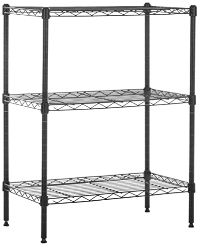 3 Shelf Adjustable Heavy Duty Steel Wire Rack Storage Shelving Organizer with Storage Space