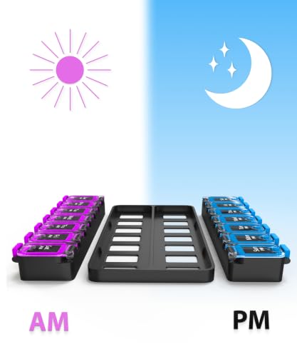 Large Weekly Pill Organizer 2 Times a Day