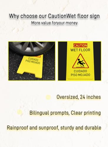 3 Pack Caution wet floor sign (3 Count)