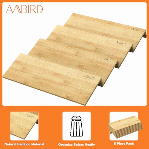 Bamboo Spice Drawer Organizer with Non (8 Count)