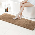 Light Brown Bathroom Runner Rugs Soft Microfiber Bath Mat 16x60 Inch (9.6 Sq Ft)