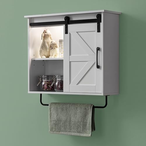23" Bathroom Wall Cabinet with Sliding Door