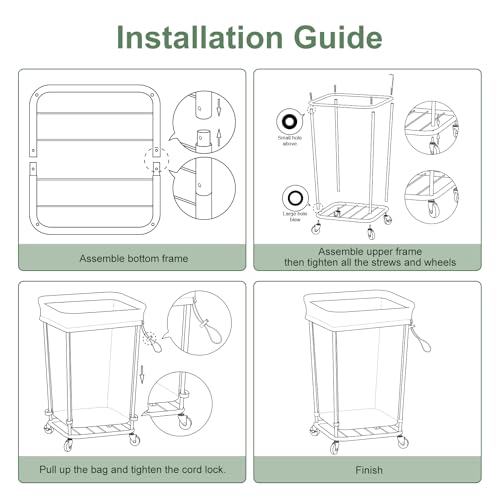160L Rolling Laundry Basket with Wheels (182.9421 Fl Oz)