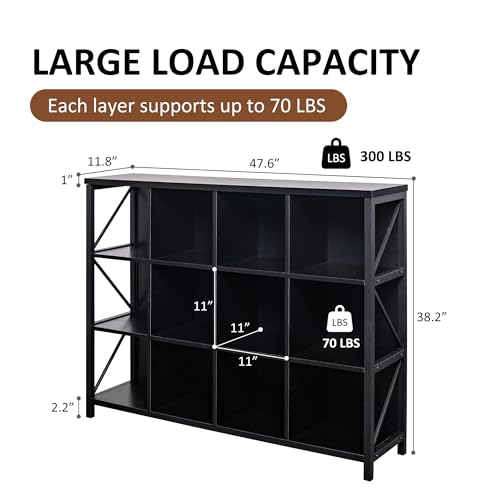 12 Cube Storage Organizer Bookshelf