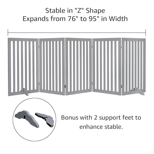 36”H Free Standing Pet Gate for Dog Cat