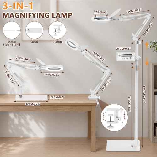 15X Magnifying Lamp with Light (9.5 Count)