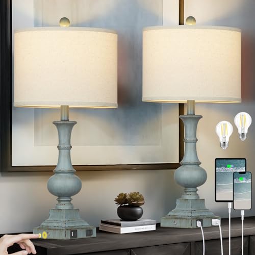 26" Farmhouse Table Lamps Set of 2 (2 Count)