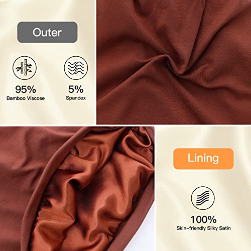 Silk Satin Lined Bonnet Sleep Cap