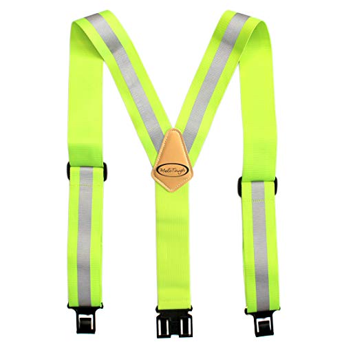 Hi Vis Safety Suspenders Reflective Safety Tool Belt Suspender for Men Heavy duty big and tall